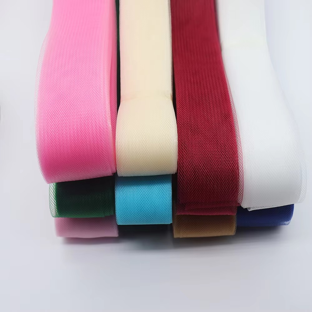 Formal Dress - 25/50야드 스티프 폴리에스터 호스헤어 브레이드, 본딩,