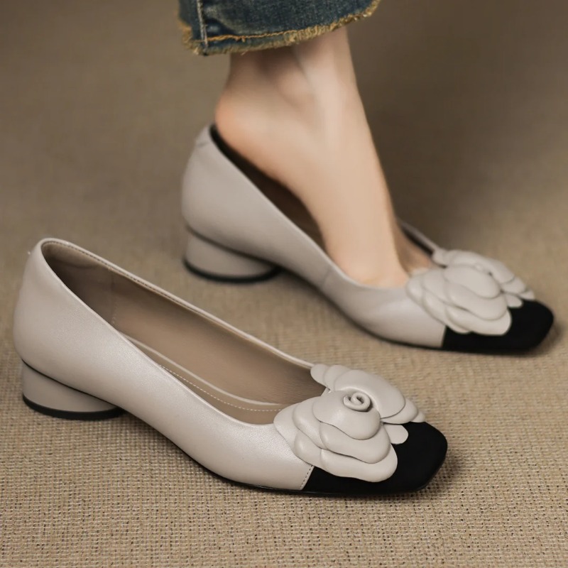 Womens Heels - 플러스 사이즈 34-41 여성용 양가죽 믹스