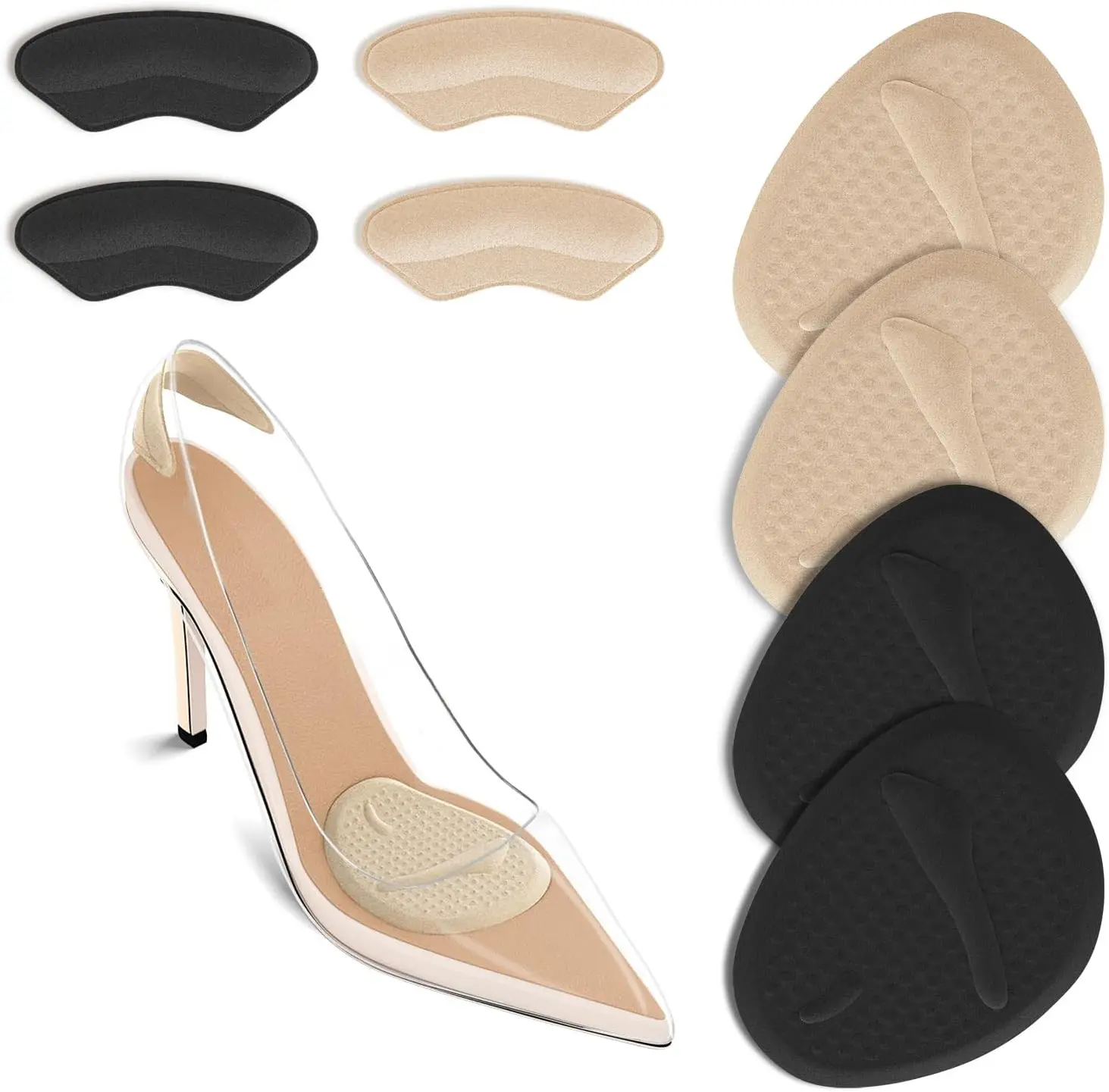 Womens Heels - 2세트 힐 패드, 발바닥 쿠션, 중족골