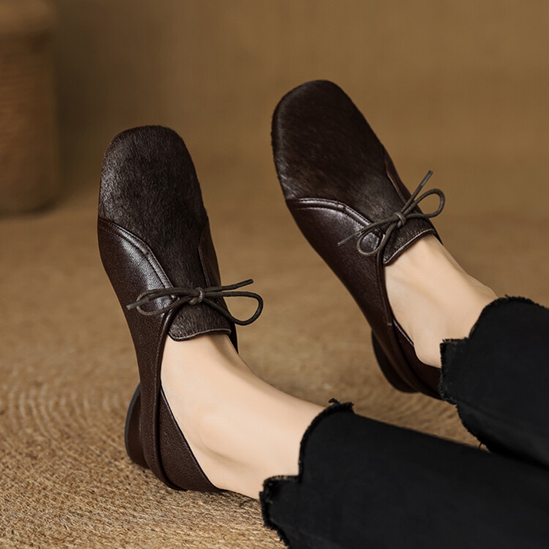 여성용 정품 가죽 신발, 말머리 레이스업 부드러운 여성 - Womens Heels 리뷰 및 가격