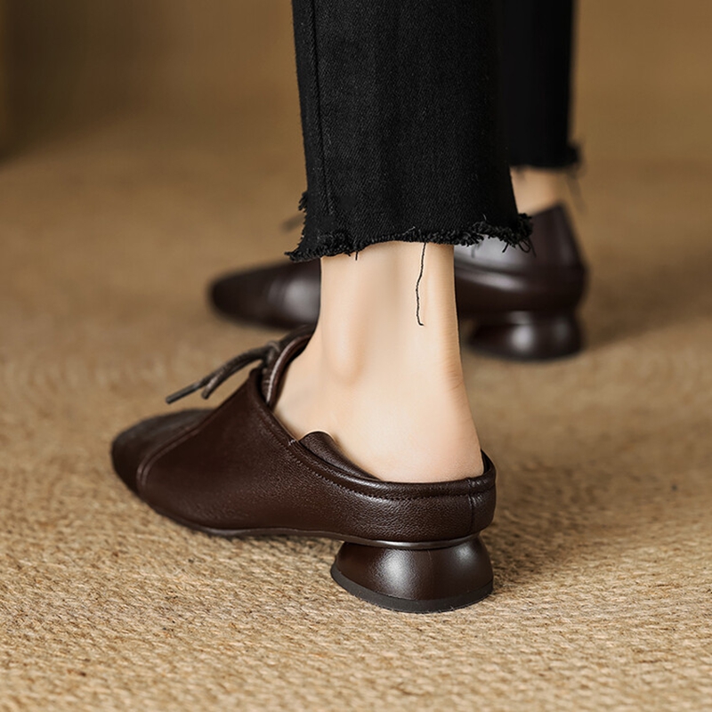 여성용 정품 가죽 신발, 말머리 레이스업 부드러운 여성 - Womens Heels 리뷰 및 가격