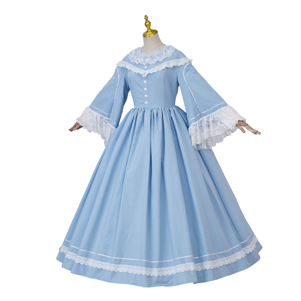 1860 년대 빅토리아 남북 전쟁 코스프레 의상 블루  - Evening Gown 리뷰 및 가격