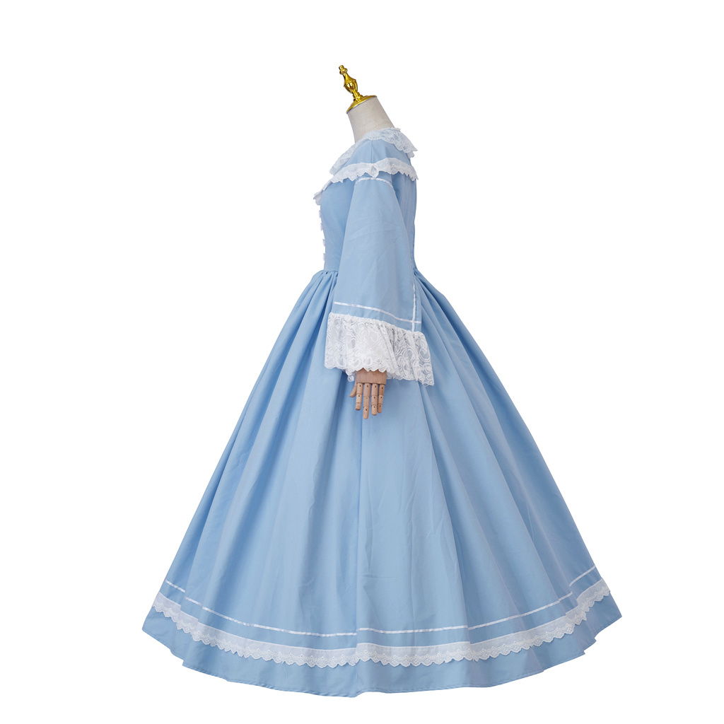 1860 년대 빅토리아 남북 전쟁 코스프레 의상 블루  - Evening Gown 리뷰 및 가격