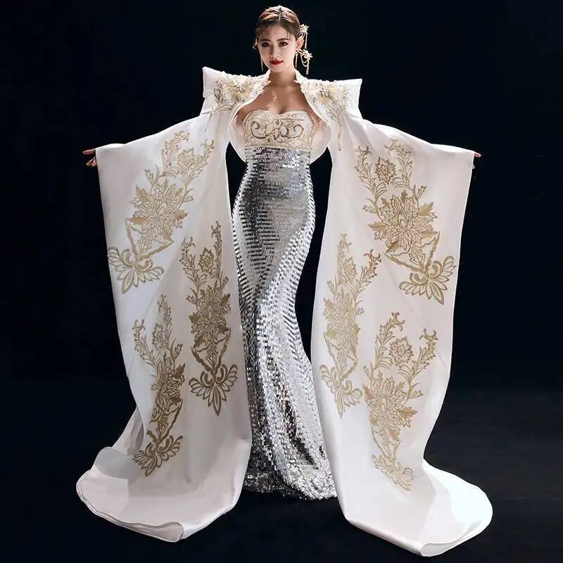 우아한 중국풍 스타일의 이브닝 드레스, 여성용 자수 장 - Formal Dress 리뷰 및 가격