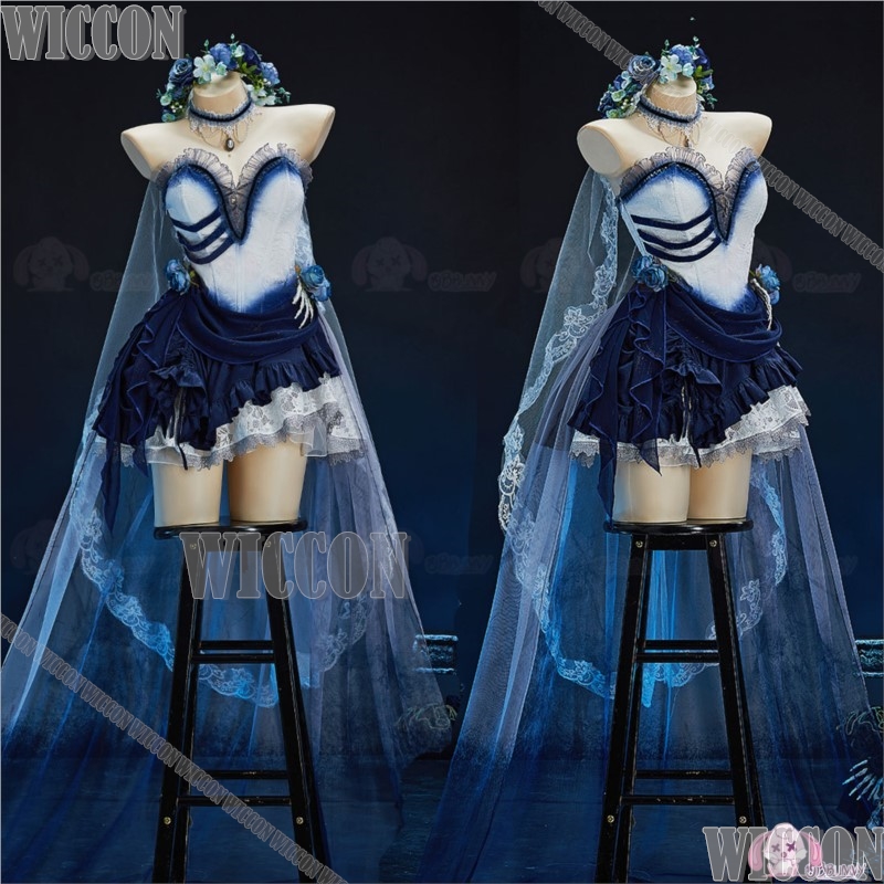 Corpse Bride 할로윈 코스프레 드레스 블루 옹 - Formal Skirt 리뷰 및 가격