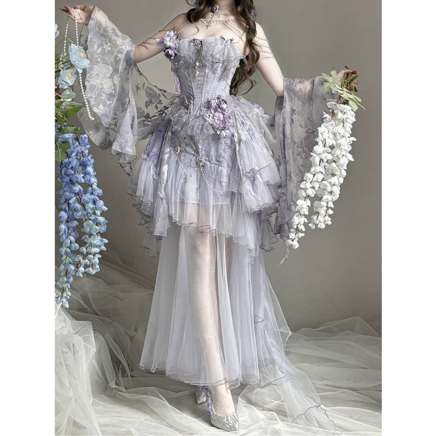 바이올렛 포에트리 포그 로리타 드레스 클라 스타일 공주 - Formal Dress 리뷰 및 가격